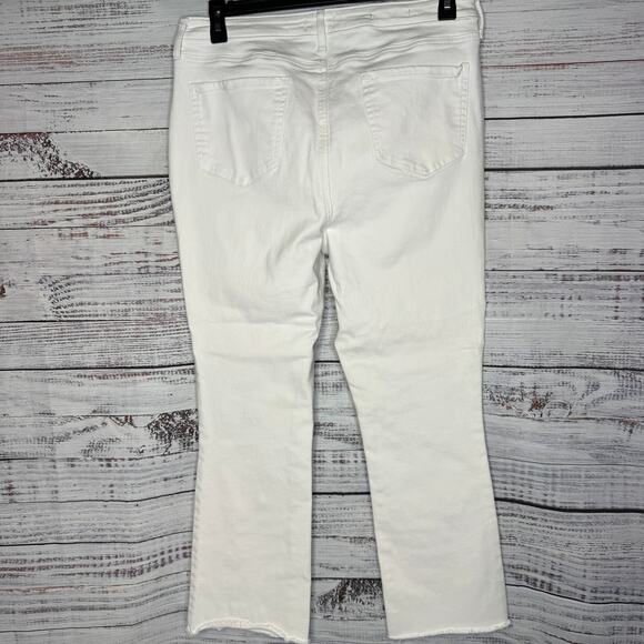 NYDJ Slim Bootcut Jeans with Fray Hem Optic White 14 - Picture 4 of 4